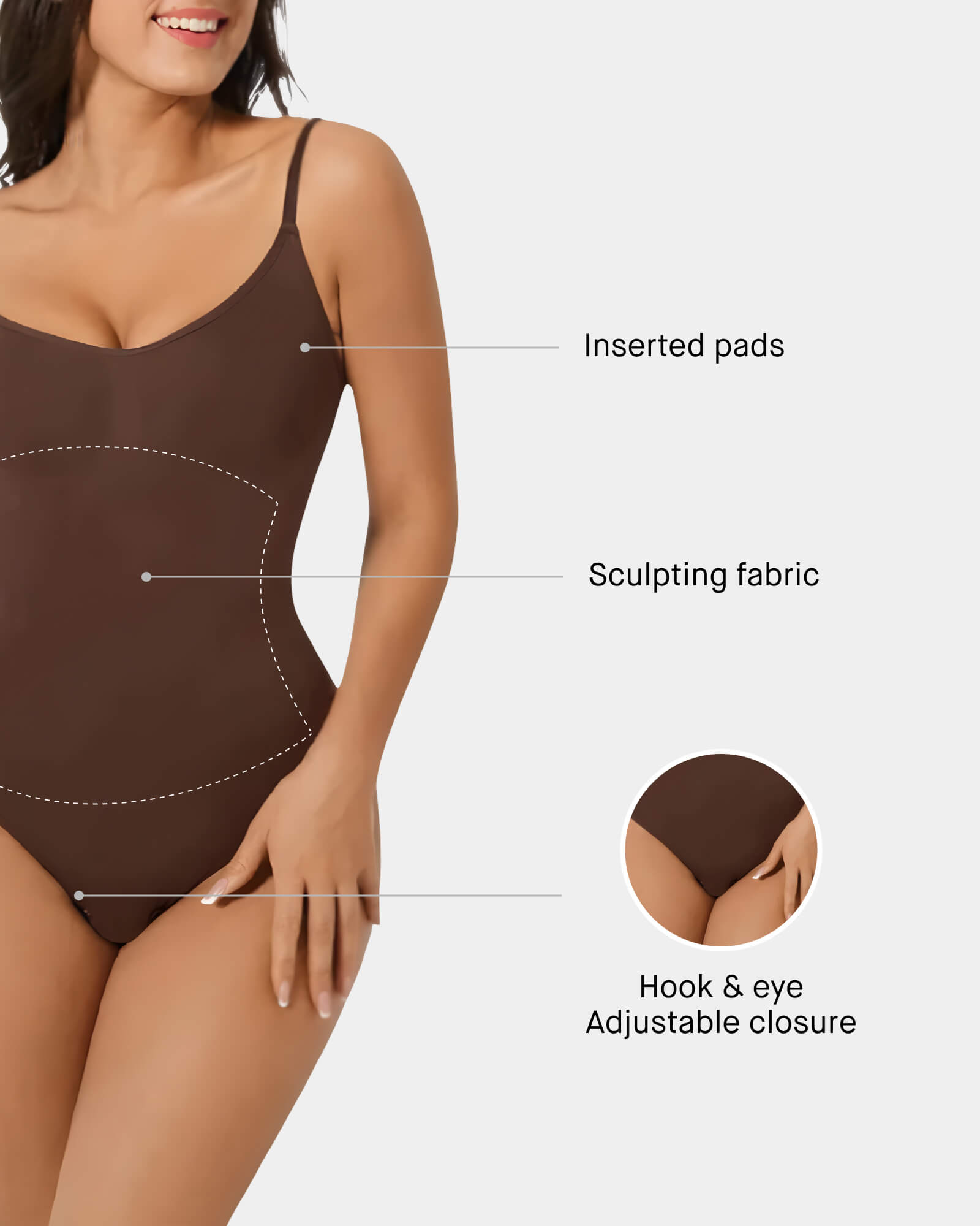 Brown Snatched Shapewear Bodysuit - My Store